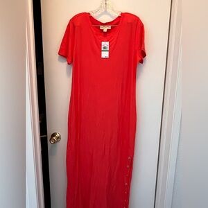 Michael Kors Vibrant Red Midi Dress